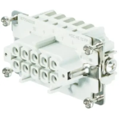 Socket contact insert, 4, 10 pole, equipped, push-in, with PE contact, 1873540000 - 1