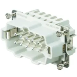Pin contact insert, 4, 10 pole, equipped, push-in, with PE contact, 1873550000