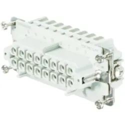 Socket contact insert, 6, 16 pole, equipped, push-in, with PE contact, 1873560000