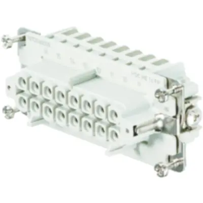Socket contact insert, 6, 16 pole, equipped, push-in, with PE contact, 1873560000 - 1