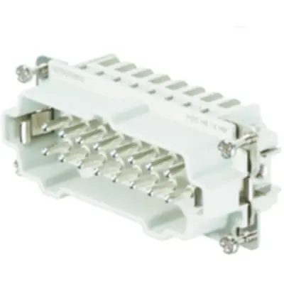 Pin contact insert, 6, 16 pole, equipped, push-in, with PE contact, 1873570000 - 1