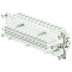 Socket contact insert, 8, 24 pole, equipped, push-in, with PE contact, 1873580000