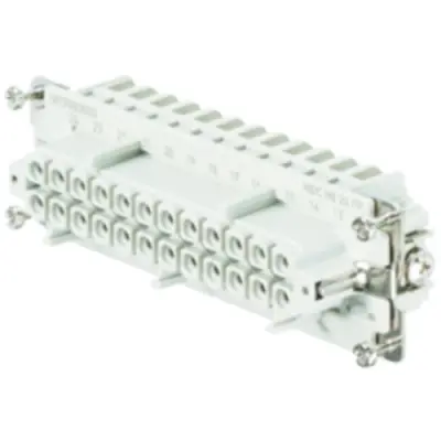 Socket contact insert, 8, 24 pole, equipped, push-in, with PE contact, 1873580000 - 1