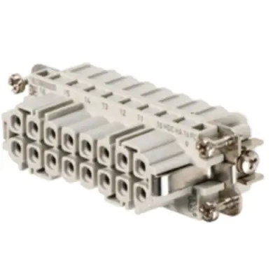 Socket contact insert, 5, 16 pole, unequipped, crimp connection, with PE contact, 1873880000 - 1