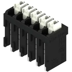 PCB terminal, 5 pole, pitch 3.5 mm, AWG 28-14, 12 A, spring-clamp connection, black, 1874310000