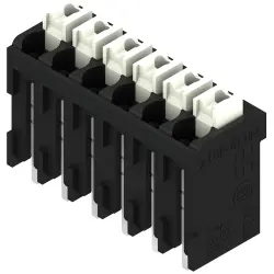PCB terminal, 6 pole, pitch 3.5 mm, AWG 28-14, 12 A, spring-clamp connection, black, 1874320000