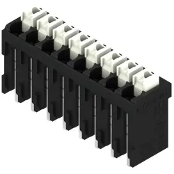 PCB terminal, 8 pole, pitch 3.5 mm, AWG 28-14, 12 A, spring-clamp connection, black, 1874350000