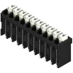 PCB terminal, 10 pole, pitch 3.5 mm, AWG 28-14, 12 A, spring-clamp connection, black, 1874380000