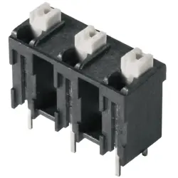 PCB terminal, 3 pole, pitch 7.62 mm, AWG 28-14, 12 A, spring-clamp connection, black, 1874650000
