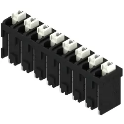 PCB terminal, 8 pole, pitch 5.08 mm, AWG 28-14, 12 A, spring-clamp connection, black, 1875610000