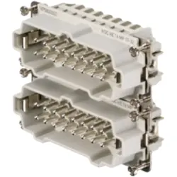 Pin contact insert, 6, 16 pole, equipped, push-in, with PE contact, 1875800000