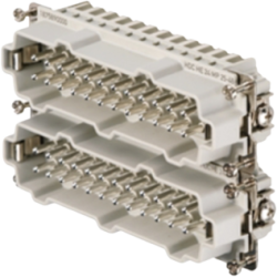 Pin contact insert, 8, 24 pole, equipped, push-in, with PE contact, 1875890000