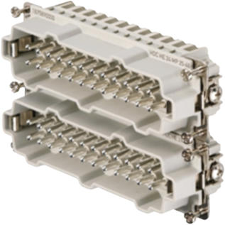 Pin contact insert, 8, 24 pole, equipped, push-in, with PE contact, 1875890000 - 1