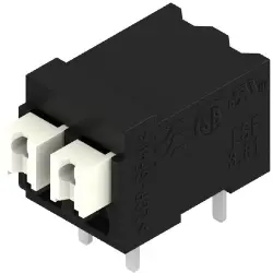 PCB terminal, 2 pole, pitch 3.81 mm, AWG 28-14, 12 A, spring-clamp connection, black, 1875920000