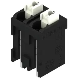 PCB terminal, 2 pole, pitch 5 mm, AWG 28-14, 12 A, spring-clamp connection, black, 1876020000