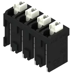 PCB terminal, 4 pole, pitch 5 mm, AWG 28-14, 12 A, spring-clamp connection, black, 1876050000