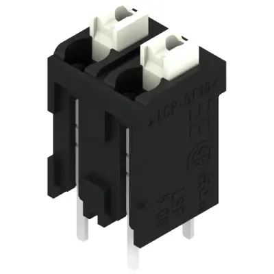PCB terminal, 2 pole, pitch 5 mm, AWG 28-14, 12 A, spring-clamp connection, black, 1876110000 - 1