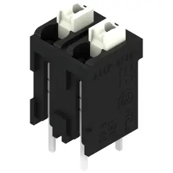 PCB terminal, 2 pole, pitch 5 mm, AWG 28-14, 12 A, spring-clamp connection, black, 1876110000