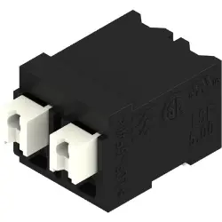 PCB terminal, 2 pole, pitch 5 mm, AWG 28-14, 12 A, spring-clamp connection, black, 1876240000