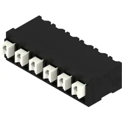 PCB terminal, 6 pole, pitch 5 mm, AWG 28-14, 12 A, spring-clamp connection, black, 1876300000