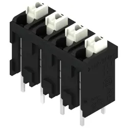 PCB terminal, 4 pole, pitch 5.08 mm, AWG 28-14, 12 A, spring-clamp connection, black, 1876360000