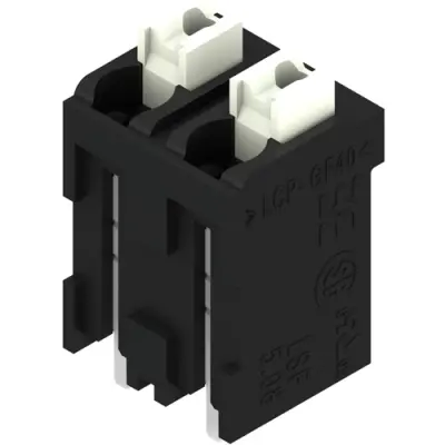 PCB terminal, 2 pole, pitch 5.08 mm, AWG 28-14, 12 A, spring-clamp connection, black, 1876500000 - 1