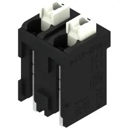 PCB terminal, 2 pole, pitch 5.08 mm, AWG 28-14, 12 A, spring-clamp connection, black, 1876500000
