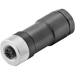 Jack, M12, 5 pole, screw connection, straight, 1878490000