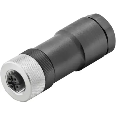 Jack, M12, 5 pole, screw connection, straight, 1878490000 - 1