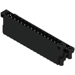 Pin header, 4 pole, pitch 5 mm, straight, black, 1881490000