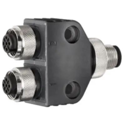 Adapter, 2 x M12 (5 pole, socket) to M12 (5 pole, plug), Y-shape, 1881710000 - 1