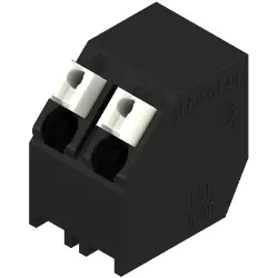 PCB terminal, 2 pole, pitch 5 mm, AWG 28-14, 12 A, spring-clamp connection, black, 1884530000