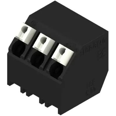 PCB terminal, 3 pole, pitch 5 mm, AWG 28-14, 12 A, spring-clamp connection, black, 1884540000 - 1