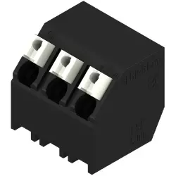 PCB terminal, 3 pole, pitch 5 mm, AWG 28-14, 12 A, spring-clamp connection, black, 1884540000