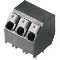 PCB terminal, 4 pole, pitch 5.08 mm, AWG 28-14, 12 A, spring-clamp connection, black, 1884750000