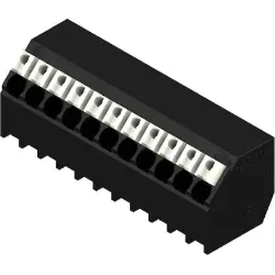 PCB terminal, 11 pole, pitch 3.5 mm, AWG 28-14, 12 A, spring-clamp connection, black, 1885270000