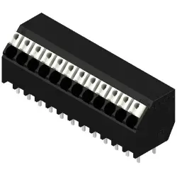 PCB terminal, 12 pole, pitch 3.5 mm, AWG 28-14, 12 A, spring-clamp connection, black, 1885750000