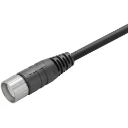 Sensor actuator cable, M23-cable socket, straight to open end, 12 pole, 15 m, PUR, black, 8 A, 1886441500