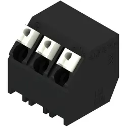 PCB terminal, 3 pole, pitch 5 mm, AWG 28-14, 12 A, spring-clamp connection, black, 1888580000