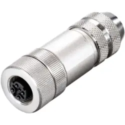 Jack, M12, 4 pole, screw connection, straight, 1892130000