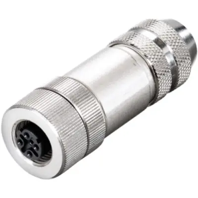 Jack, M12, 4 pole, screw connection, straight, 1892130000 - 1