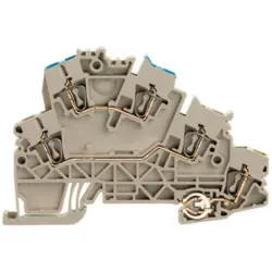 Multi level terminal block, spring balancer connection, 0.5-2.5 mm², 4 pole, 24 A, 8 kV, dark beige, 1895700000