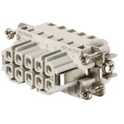 Socket contact insert, 2, 10 pole, equipped, tension clamp connection, with PE contact, 1896780000