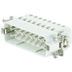 Pin contact insert, 5, 16 pole, equipped, tension clamp connection, with PE contact, 1896830000
