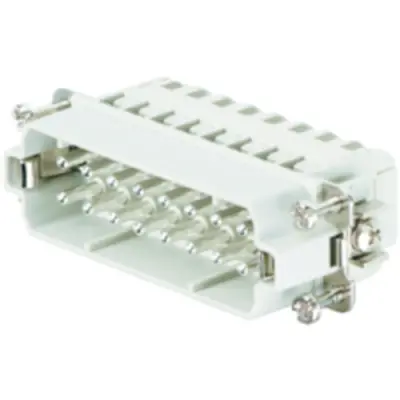 Pin contact insert, 5, 16 pole, equipped, tension clamp connection, with PE contact, 1896830000 - 1