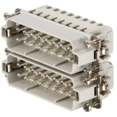 Pin contact insert, 5, 16 pole, equipped, tension clamp connection, with PE contact, 1896840000 - 1