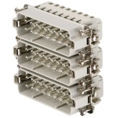 Pin contact insert, 5, 16 pole, equipped, tension clamp connection, with PE contact, 1896850000 - 1