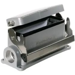 Surface mount housing, size B24, die-cast aluminum, M25, angled, longitudinal bow locking, IP65, 1901480000