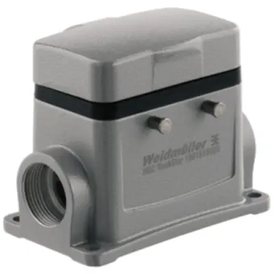 Surface mount housing, size B10, die-cast aluminum, M20, angled, cross bow locking, IP65, 1901490000 - 1