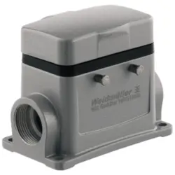 Surface mount housing, size B10, die-cast aluminum, M20, angled, cross bow locking, IP65, 1901490000